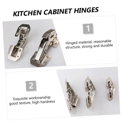 Soft Close Concealed Cabinet Hinges 4 Pack Stainless Steel Wardrobe Door Hinges for Kitchen Cabinets, displayed on white background