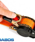 Heavy Duty Retractable Tie Down Straps Bulk 640 Count Two Pallets With Zinc Coated S Hooks And Steel Ratchet Lock in use.
