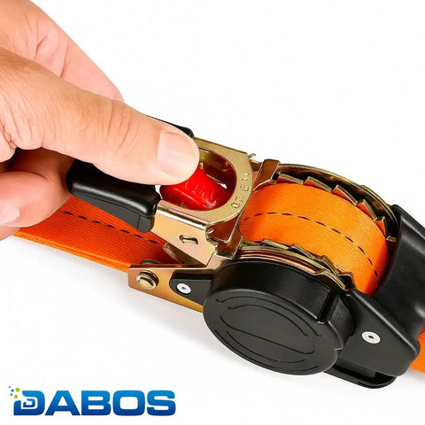 Heavy Duty Retractable Tie Down Straps Bulk 640 Count Two Pallets With Zinc Coated S Hooks And Steel Ratchet Lock in use.
