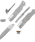 Bobcat Lockback Folding Knife DIY Kit With Two Point Seven Five Inch AUS Eight Blade Parts Kit No Handles Gift Boxed USA Design