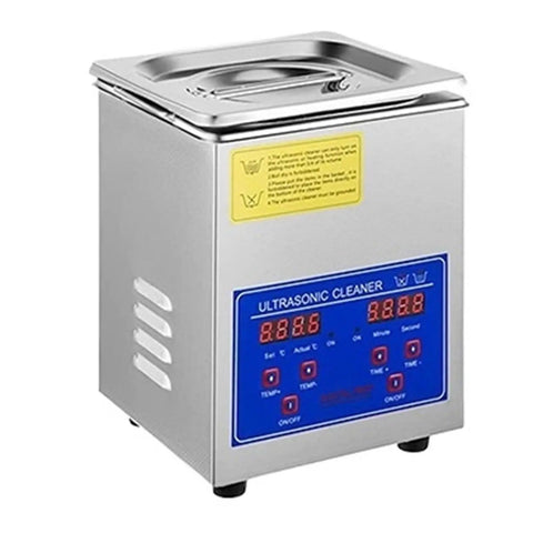 Heavy Duty 2L Ultrasonic Cleaner For Vinyl Records, Jewelry Watch And Glasses Cleaning. Stainless steel unit with digital timer.