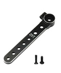 Two Pack 7075 Aluminum 25T Servo Arm Horns Long Steering Servo Arms For RC Cars Planes And Helicopters Black Premium Aluminum