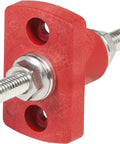Red mounting stud for 12 Position Circuit Breaker Block With Negative Bus Beige For Marine Use 32V DC 32A Per Circuit 100A Per Block