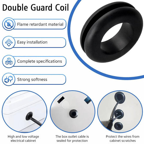 Rubber Grommet Assortment Kit 180 Pcs With O Ring Washers Made From NBR Wear Resistant Oil And Water Resistant Rubber