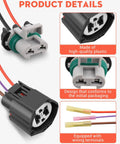 Cooling Fan Relay Module Harness Replacement Kit For Ford Lincoln Mercury Mazda Focus Crown Victoria Town Car Grand Marquis And More Plug And Play Ready OEM Grade 902209 6W1Z8B658AC showing connectors and wiring terminals