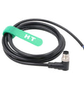 Sensor Actuator M12 A Coded 4 Pin Right Angle Shielded Cable Open Wire Leads For Industrial Automation And DeviceNet CANopen IO Link Profibus Networking 5m Pro Grade Gear coiled with green strap