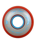 Gripper Roller Hockey Wheels With Hybrid Ceramic Bearings X Soft Red 59mm showing close-up of top view.