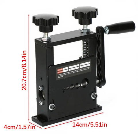 Heavy Duty Cable Wire Stripping Machine Compatible With Power Drill Or Hand Crank Compact Metal construction, 8.14in height for easy wire stripping.