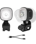 Rechargeable Headlights For Shoe Charms And Light Attachments Bright LED Flashlight with USB cable for bikes and outdoor gear.