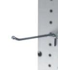 Heavy Duty Metal Pegboard Hooks 6 Inch J Style 50 Pack For Pegboards And Shelving Black Coated One Quarter Inch Hole Fit Durable Garage Organization