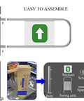 Heavy Duty Stainless Steel Swing Gate With Automatic Self Closing Security Barrier For Backyards And Commercial Lots showing assembly components.