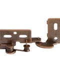 Super Slick Snap Closing Cabinet Hinges Semi Concealed Nickel Finish Hardware 3 8 Overlay Pair with auto closing mechanism