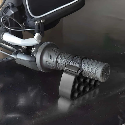 Inverted Bicycle Handlebar Stand With Non Slip Straps For Easy Bike Repairs, Lightweight Universal Clamp, black grip texture
