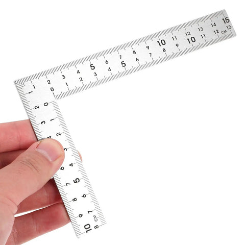 Versatile Woodworking Tool Stainless Steel Carpenter Square Ruler With Double Sided Scales 10x15cm Precision Measuring Tool