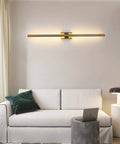 Gold Finish 39 Inch LED Wall Sconce Sleek Dope Slim Linear Light For Living Room Bedroom Hallway Foyer Corridor 14W 980 Lumens 3000K