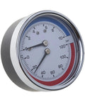 Boiler Temperature And Pressure Gauge 0 To 10 Bar With DN8 Fittings For Your Home Heating Setup, easy-read dial displayed