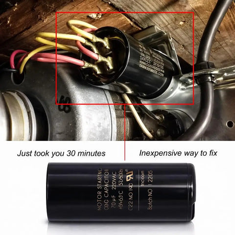 Garage Door Opener Starting Capacitor Replacement 70 MFD 220V 60Hz For 1/2 HP Openers, Compatible With 19988 And X19988A, Top Notch 19988A Motor Cap For Smooth Starts And Reliable Power