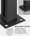 Sturdy black mounting base with holes for screws, designed for easy installation and long-term use.