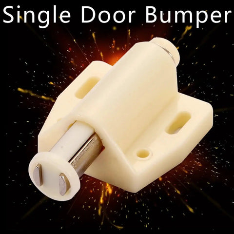 Top Shelf White Cabinet Push To Open Latches 8 Piece Set Dead Quiet Magnetic Door Damper Buffer Slam Free Single Door Bumper.