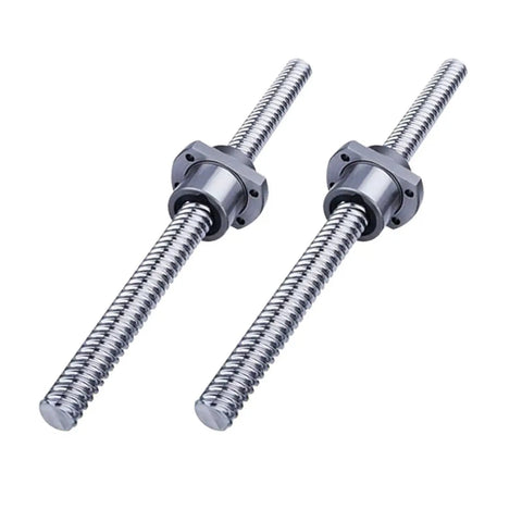 Pro Grade 12mm Ball Screw Kit With 10mm Pitch For CNC Machines Level Ground RM1210 SFUR1210 Style, close-up of ball screw threads.