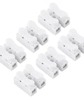 2 Pin Wire Connectors Set With 100 Pcs Spring Terminal Cable Clamps Quick Connectors For LED Strip Light Wiring Durable Flame Retardant Plastic Shell High Conductivity Copper Core For Easy No Fuss Reliable Electrical Wire Joining