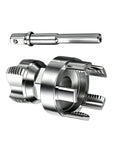 Heavy Duty Pipe Threader Kit Built With Tough Alloy Teeth For No Sweat PPR Chamfering And Deburring Anti Jam Plumbing Tool showing chrome alloy threading head.
