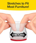 Two hands stretch Clear Chair Leg Sliders Set For Hardwood And Tile Floors Scratch Proof No Fuss No Slip Furniture Caps.