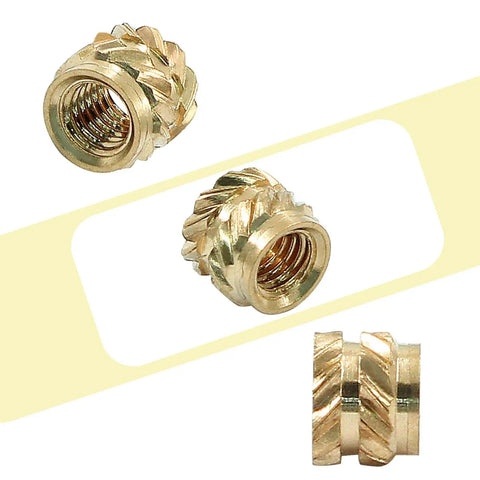 M3 Brass Heat Set Threaded Inserts Pack Of 120 Knurled Nuts For Plastic And Metal Assemblies M3x5x4 Size