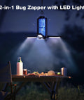 Cordless Bug Zapper For Patio And Camping Solar Powered Mosquito Zapper With LED Light Battery Operated hanging on patio