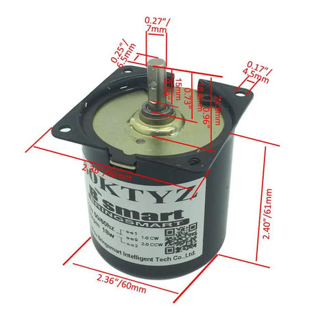 60KTYZ 15 RPM AC Motor With Built In Gearbox Low Noise High Torque Synchronous Reduction Motor 110V