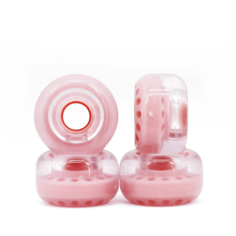 Outdoor Roller Skate Wheels 38mm By 62mm 80A Light Pink Four Pack Durable Urethane For Park Ramps Street Bowls And Outdoor Quad Skating Built For A Smooth Ride And Fast Acceleration With Strong Grip