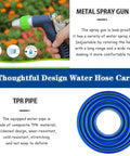 Heavy Duty Garden Hose Reel Cart With Smooth Rolling Wheels, Ergonomic Design Helps You Wind Pipes No Sweat, spacious TPR pipe and metal spray gun.