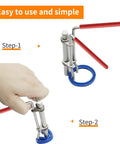 Pro Grade All In One Hydraulic Cylinder Seal Installer Kit 3 Piece Set with rubber grip handles during seal installation process