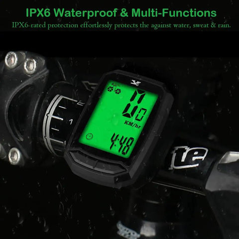 Wireless Bike Computer With Big LCD Display Waterproof Odometer For Speed Distance And Time Tracking Built Tough For Everyday City Rides And Casual MTB Sessions