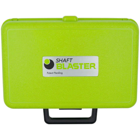 Bright green casing of Shaft Blaster Motor Shaft Cutter Tool For HVAC R Systems, portable storage for rapid DIY repairs
