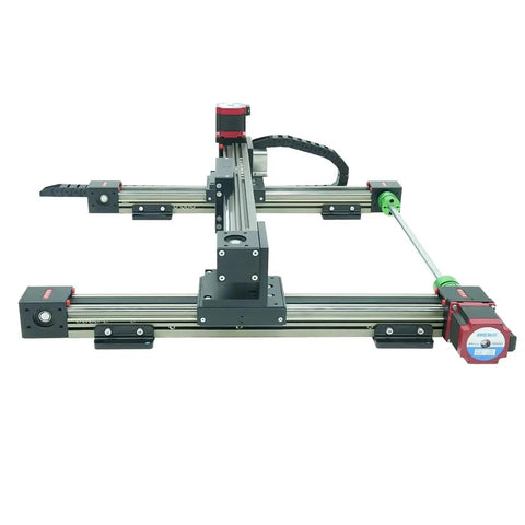 H2 45 Belt Driven Linear Motion Guide Rail Module With Actuator Gantry For Industrial Automation Heavy Duty 2 Axis System X 100mm Y 100mm Stroke