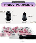40 Piece Car Tire Repair Nails Screw In Self Service Vacuum Tire Plug Kit with screws and screwdriver shown in box