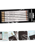 Six Pack White Sketching Pencils For Drawing And Shading Great For Beginners And Artists White Charcoal Pencils