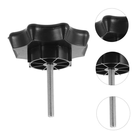 Universal Spare Tire Hardware Kit With Clamp Bolt Replacement For Cars Easy Install And Tire Retention System shown in black plastic