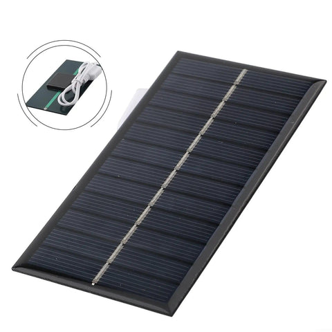 Portable 3W 6V Solar Panel With USB Output for Outdoor Adventures Monocrystalline Efficiency Works in Low Light