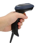 Hand holding Wired 2D Barcode Scanner USB Plug And Play For POS System, Computer, And Data Entry, 1D And QR Code Reader