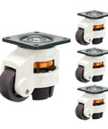 4 Pack Straight Up Heavy Duty Leveling Caster Wheels Featuring Retractable Nbr Pads And Swivel Ball Bearings to keep shop gear smooth rolling.