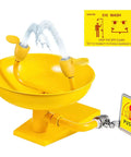 Emergency Eye Wash Station Wall Mounted With Eyewash Sign Dual Spray Faucet Stainless Steel And ABS Housing