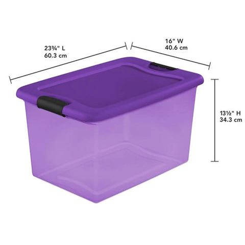 Massive 64 Quart Storage Bins Set Of 18 Stackable Clear Containers With Super Secure Latch Lids Heavy Duty Plastic Rock Solid Tough Build For Holiday Gear Multipurpose Organization