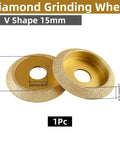3 Inch Brazed Diamond Grinding Wheel V Shape Edge Trimming Disc For Granite Marble Porcelain Tile Quartz Polishing 75mm 15mm Thick Heavy Duty Pro Grade Steel Core 1 Pc