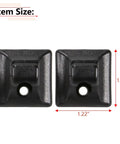 2 Pack Sun Visor Retainer Clips for Ford Mustang 1985-2004 Black Replacement Fasteners, black plastic mounts with dimensions