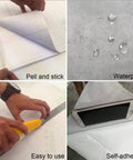 Extra Wide Concrete Texture Peel And Stick Wallpaper Grey Contact Paper 32x394 Inch Matte Thick Adhesive Waterproof Vinyl