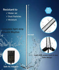 Dope RGB Corner Floor Lamp With Music Sync And Dimmable Color Changing LED Light, 56-inch waterproof and dustproof design