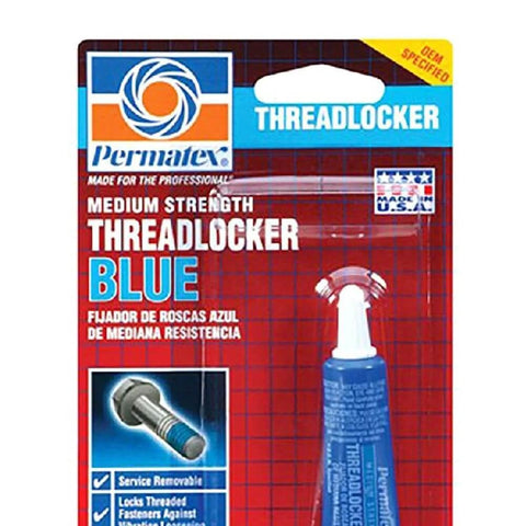 Blue Medium-Strength Thread Locker, 6 mL Bottle, Keeps Nuts and Bolts Tight on 1/4 to 3/4 Inch Fasteners, OEM Spec packaging