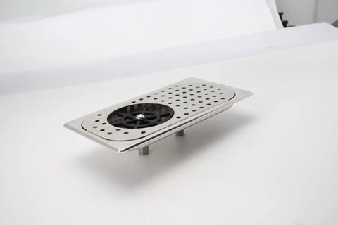 Stainless Steel Glass Rinser For Sink With One Hand Operation Pitcher And Espresso Rinser Cup Washer Drain And Drip Tray